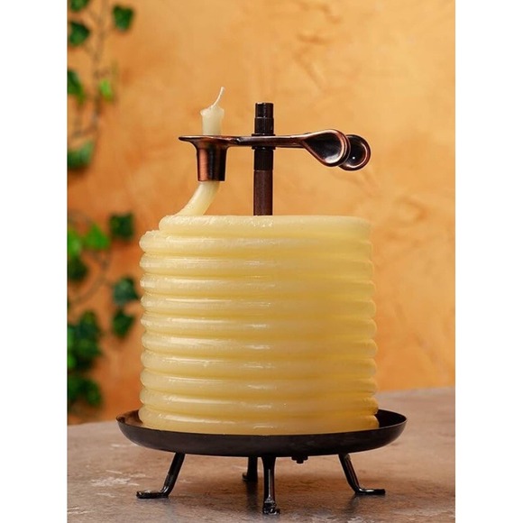 Candle by the Hour 60 Hour Candle, Natural Beeswax with Cotton Wick - Picture 3 of 5